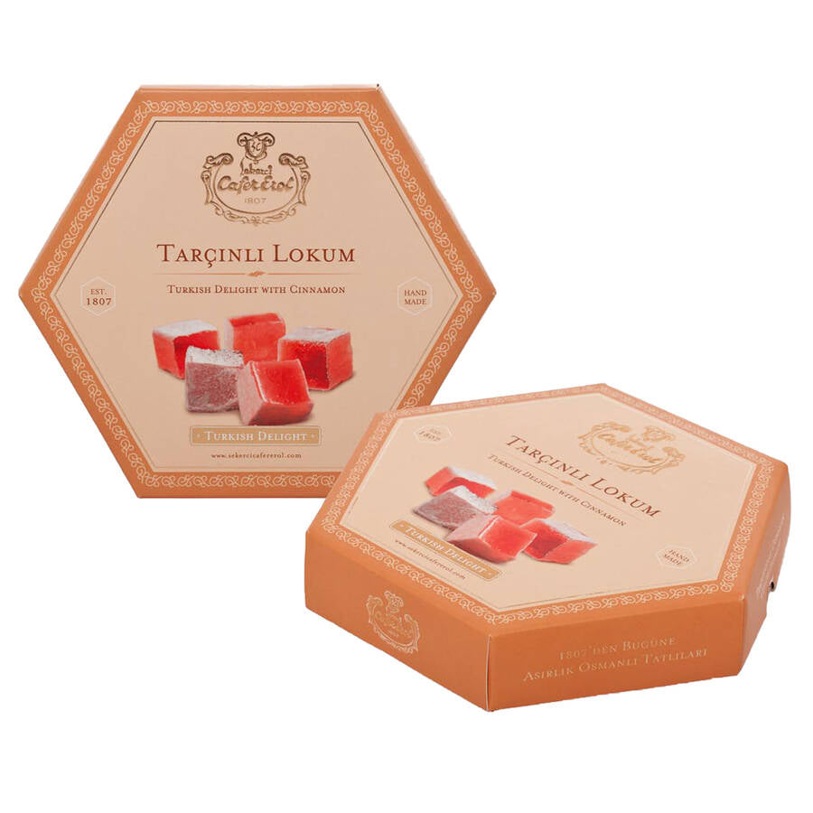 Cinnamon Turkish Delight Hexagonal Box