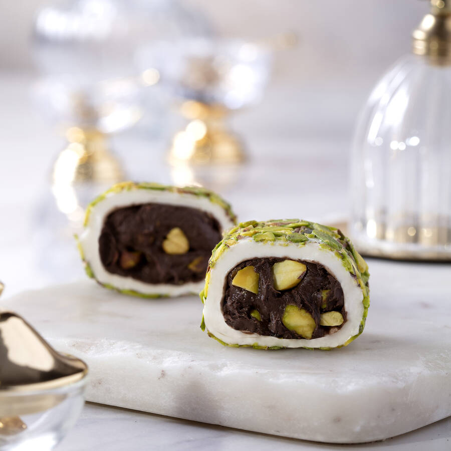 Filled Peanut Covered Chocolate Pistachio Pasha Sarma Wick Turkish Delight 1 Kg.