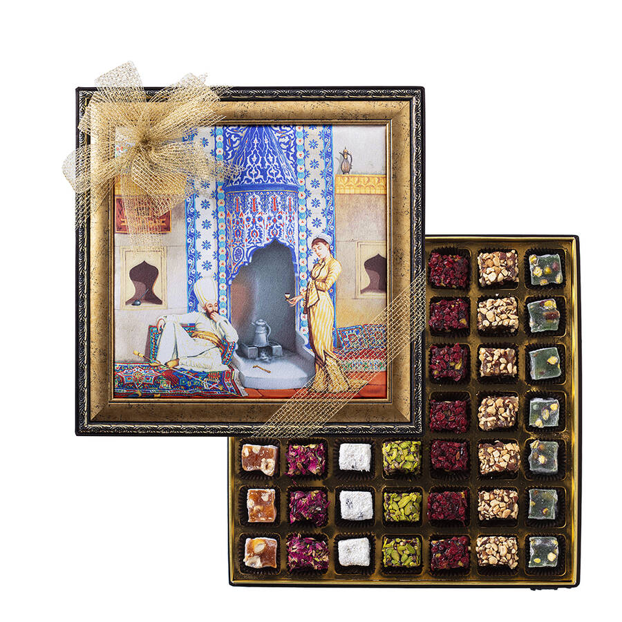 Handmade Special Turkish Delight in Sultan Framed Box