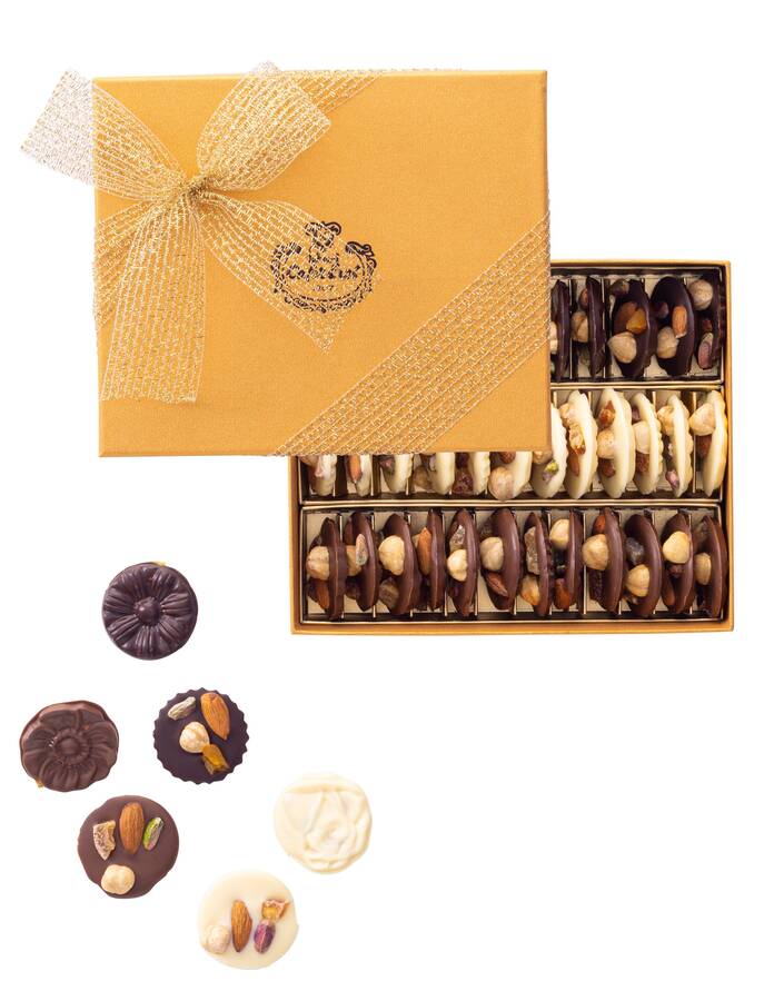 Golden Box Handmade Chocolate with Nuts 410 G.