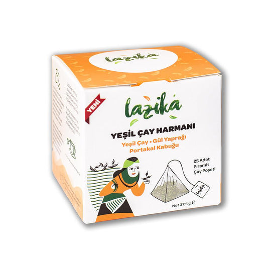 Green Tea Blend with Orange Peel and Rose 25 Packs