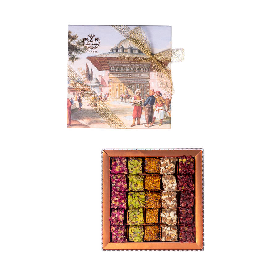 Handcrafted Special Turkish Delight in Ottoman Square Box