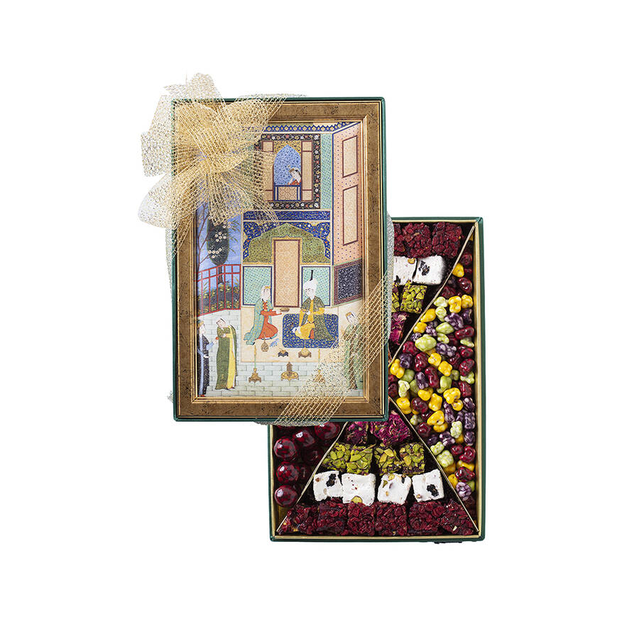 Special Turkish Delight and Dragee in Miniature Art Framed Box