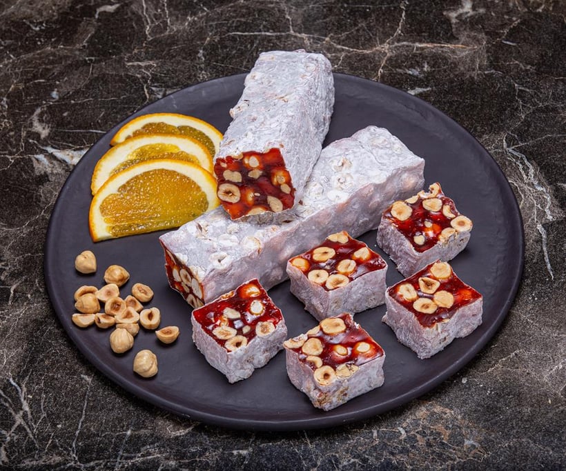 Rich Orange Hazelnut Croquant Turkish Delight 1 Kg.