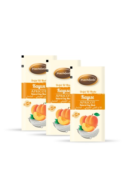 Organic Natural Clay Skincare Mask Apricot 20 G. (3-Pack)