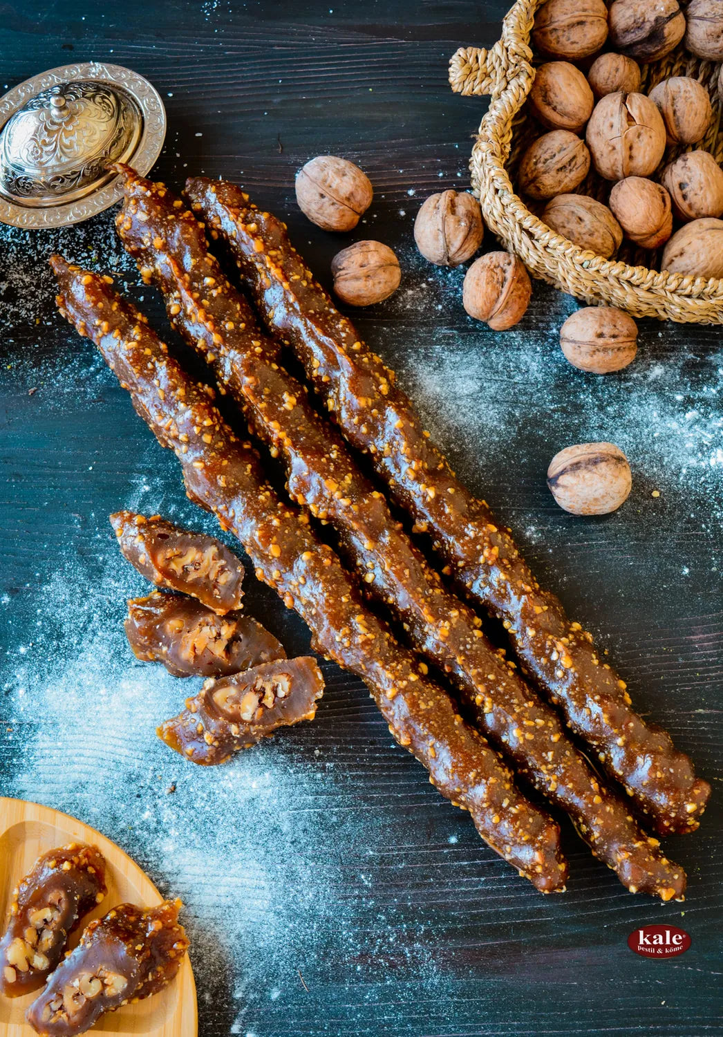 Authentic Pikola Hazelnut and Walnut Sausage Turkish Pestil 1 Kg.