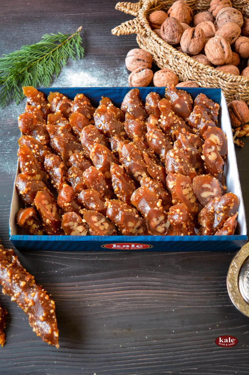 Authentic Pikola Hazelnut and Walnut Sausage Turkish Pestil 1 Kg.