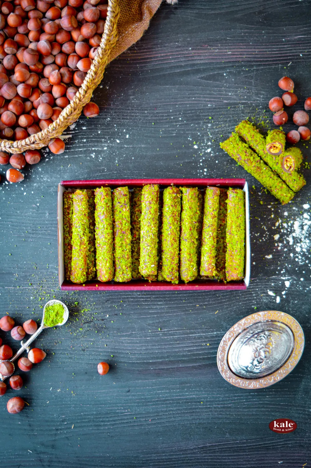 Pistachio Rolled Fruit Leather Nutty Pestil 1 Kg.