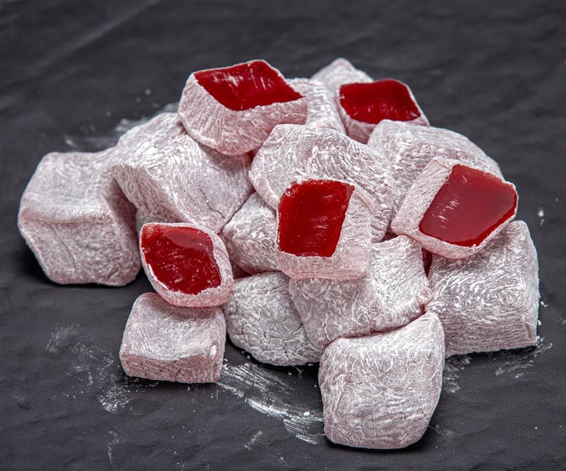 Pomegranate Flavor Authentic Turkish Delight 1 Kg.