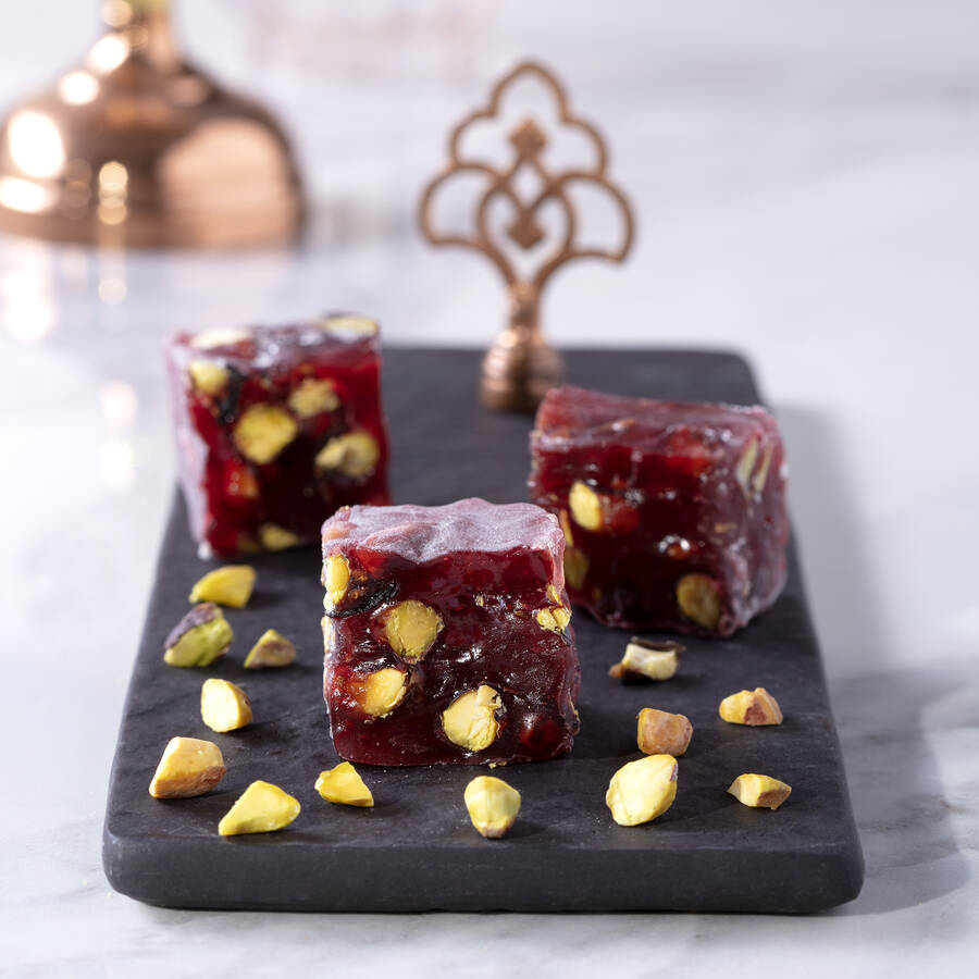 Pomegranate Flavored Pistachio Turkish Delight 1 Kg.