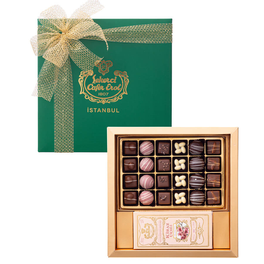 Premium Gift Special Chocolate and Cologne Set in Green Box