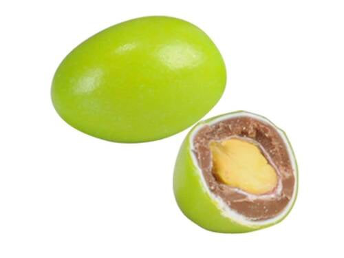 Premium Green Colored Chocolate Covered Pistachio Dragee 1 Kg.