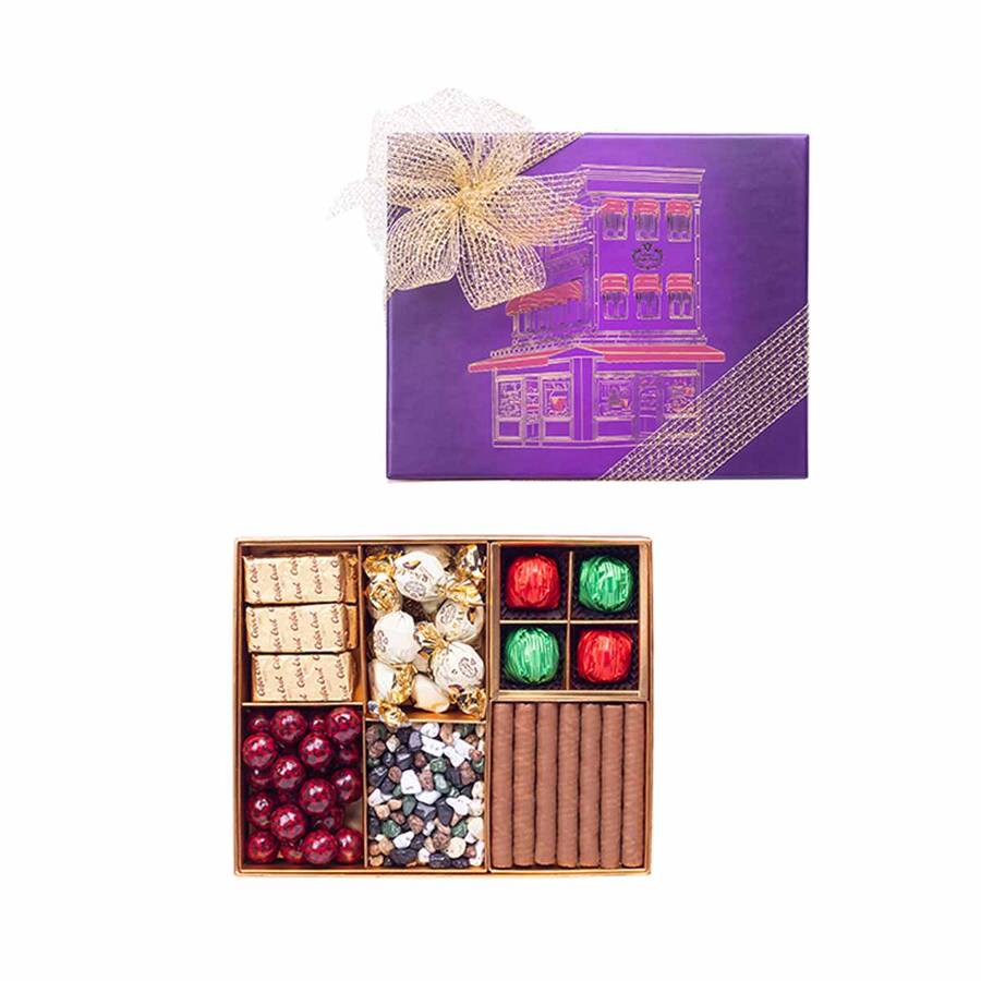 Assorted Gourmet Treats for Every Occasion in Purple Gift Special Medium Set Box