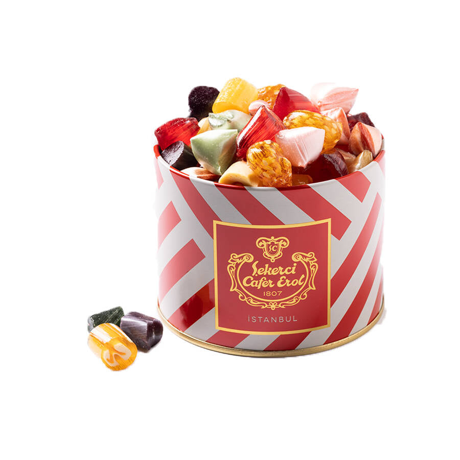 Rock Candy in Crystal Lid Tin Box