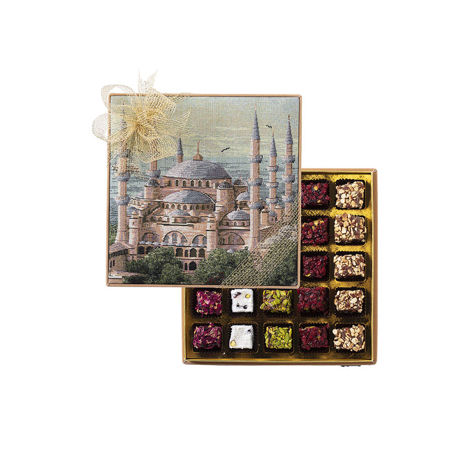 Special Handmade Turkish Delight in Tapestry Woven Hagia Sophia