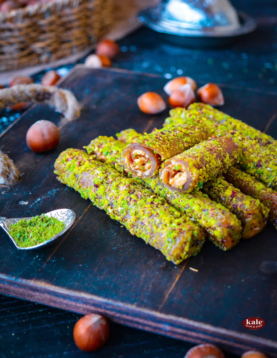 Pistachio Rolled Fruit Leather Nutty Pestil 1 Kg.