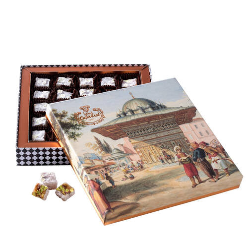 Double Roasted Pistachios Turkish Delight in Ottoman Gift Box